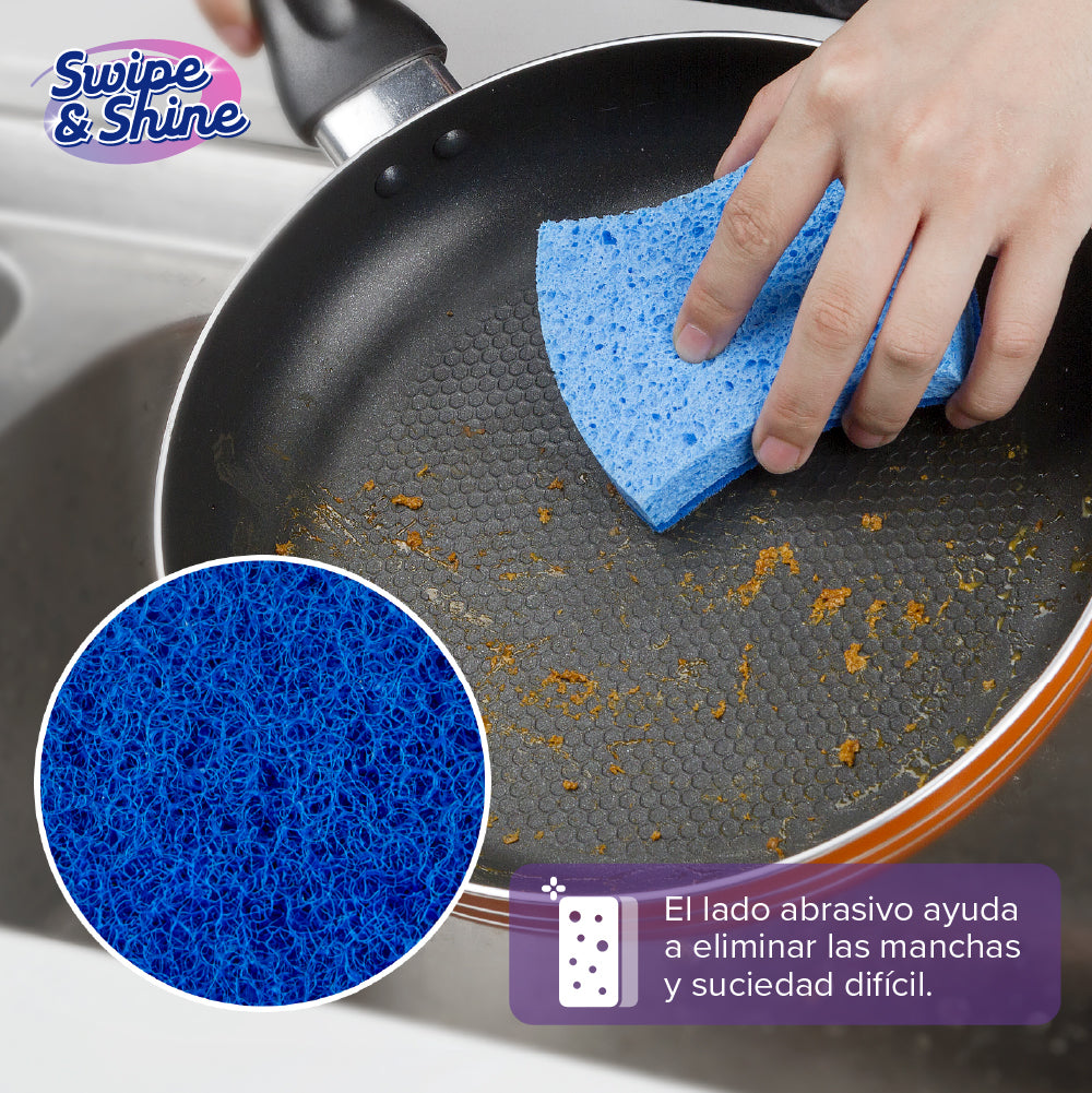 Set 6 Esponjas Celulosa Anti Rayas Swipe & Shine 1 un