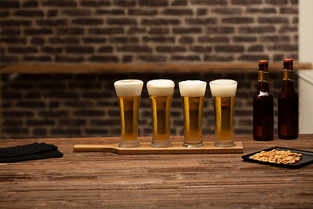 Set 4 Vasos Cerveceros 270 ml con Rack Madera Victor SG 1 un