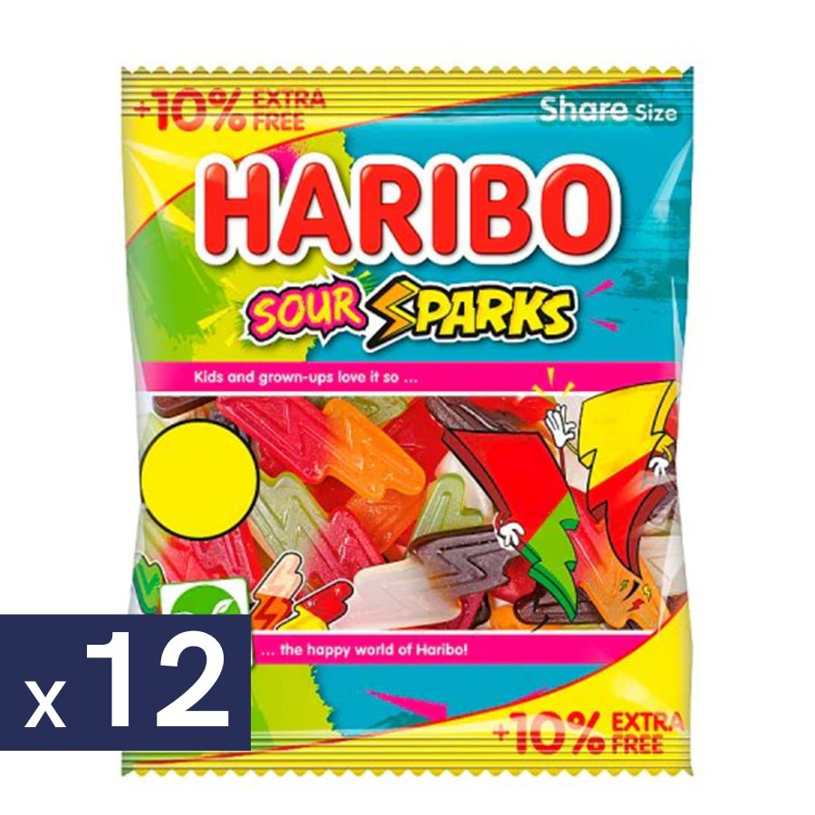 Gomitas Sour Sparks Haribo 12 x 154 g