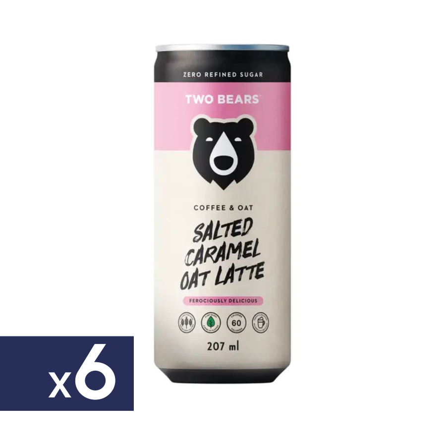 Café Salted Caramel Frothed Latte Two Bears 6 x 207 ml