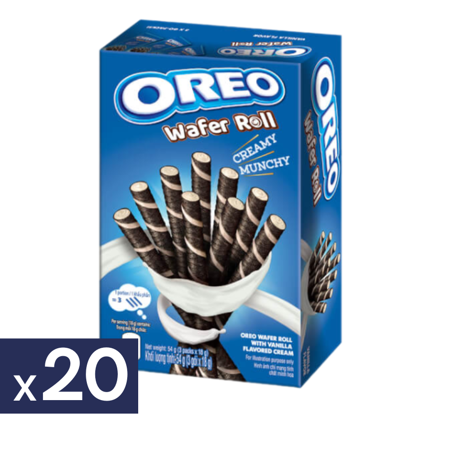 Oblea Rollito Vainilla Oreo 20 x 54 g