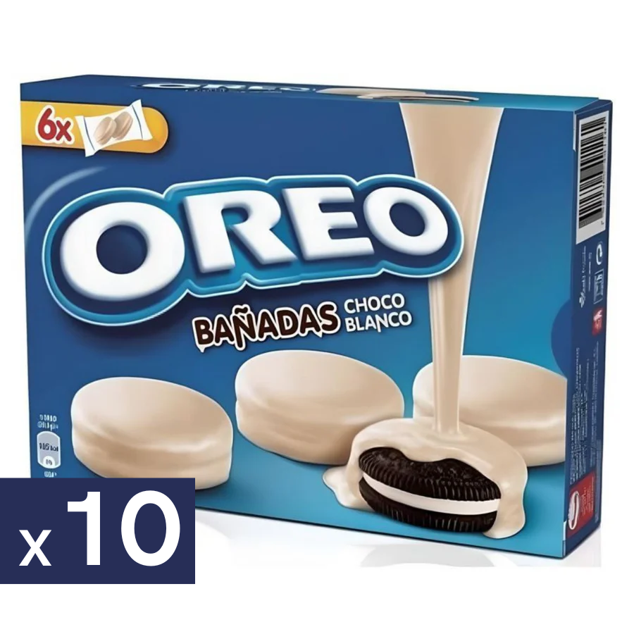 Galletas Bañadas en Chocolate Blanco Oreo 10 x 246 g