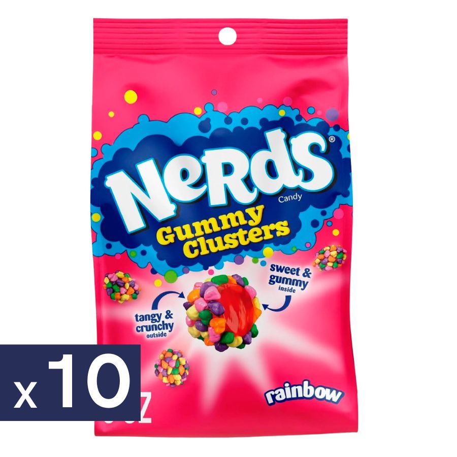 Caramelos Gummy Clusters Nerds 10 un x 142 g
