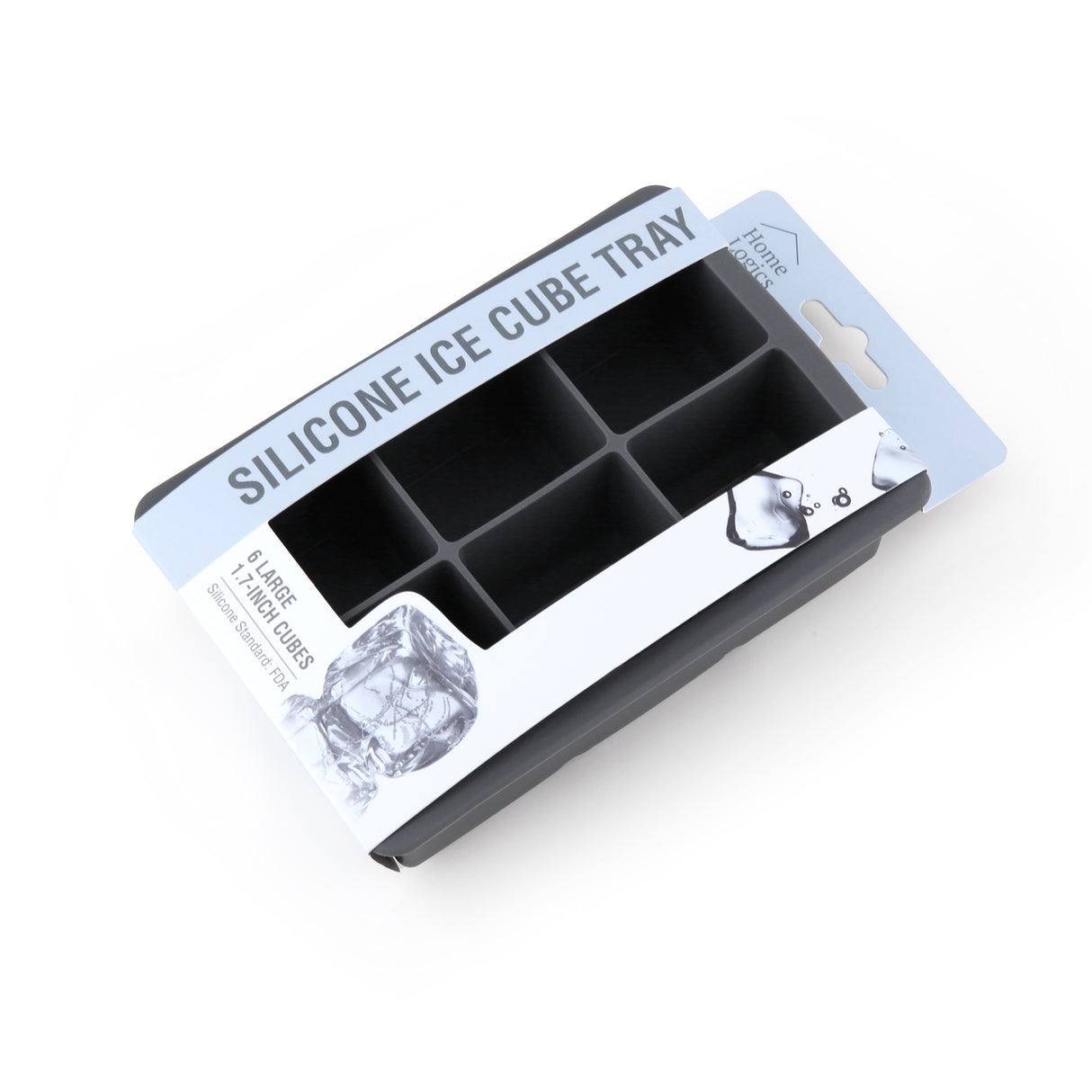Molde 6 Cubos Grandes Hielo Silicona Home Logics 1 un