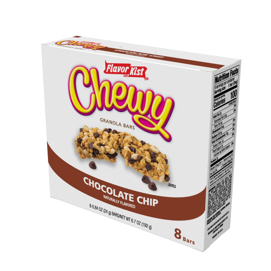 Barritas de Granola Chewy Chips Chocolate Flavor Kist 8 un x 24 g