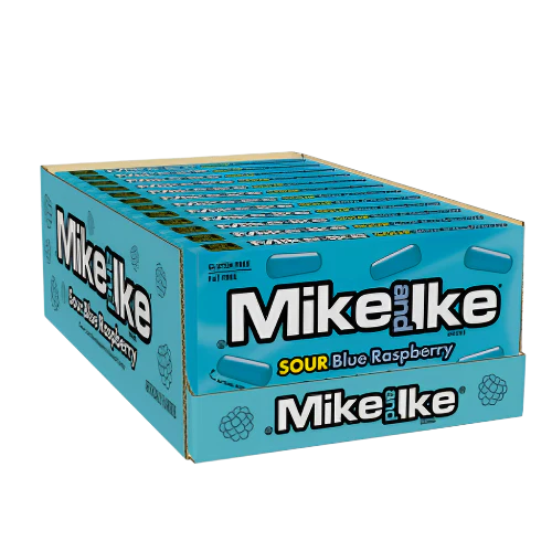 Masticables Sour Blue Raspberry Mike and Ike 12 x 120 g