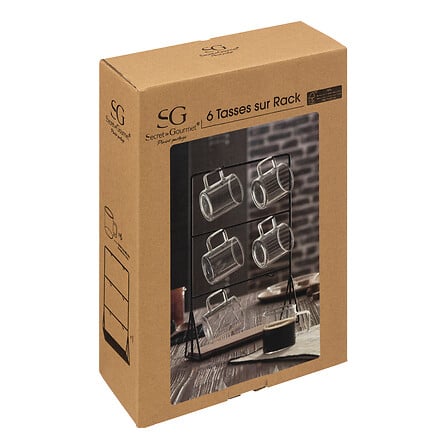 Rack 6 Tazas MIA 100 ml SG 1 un