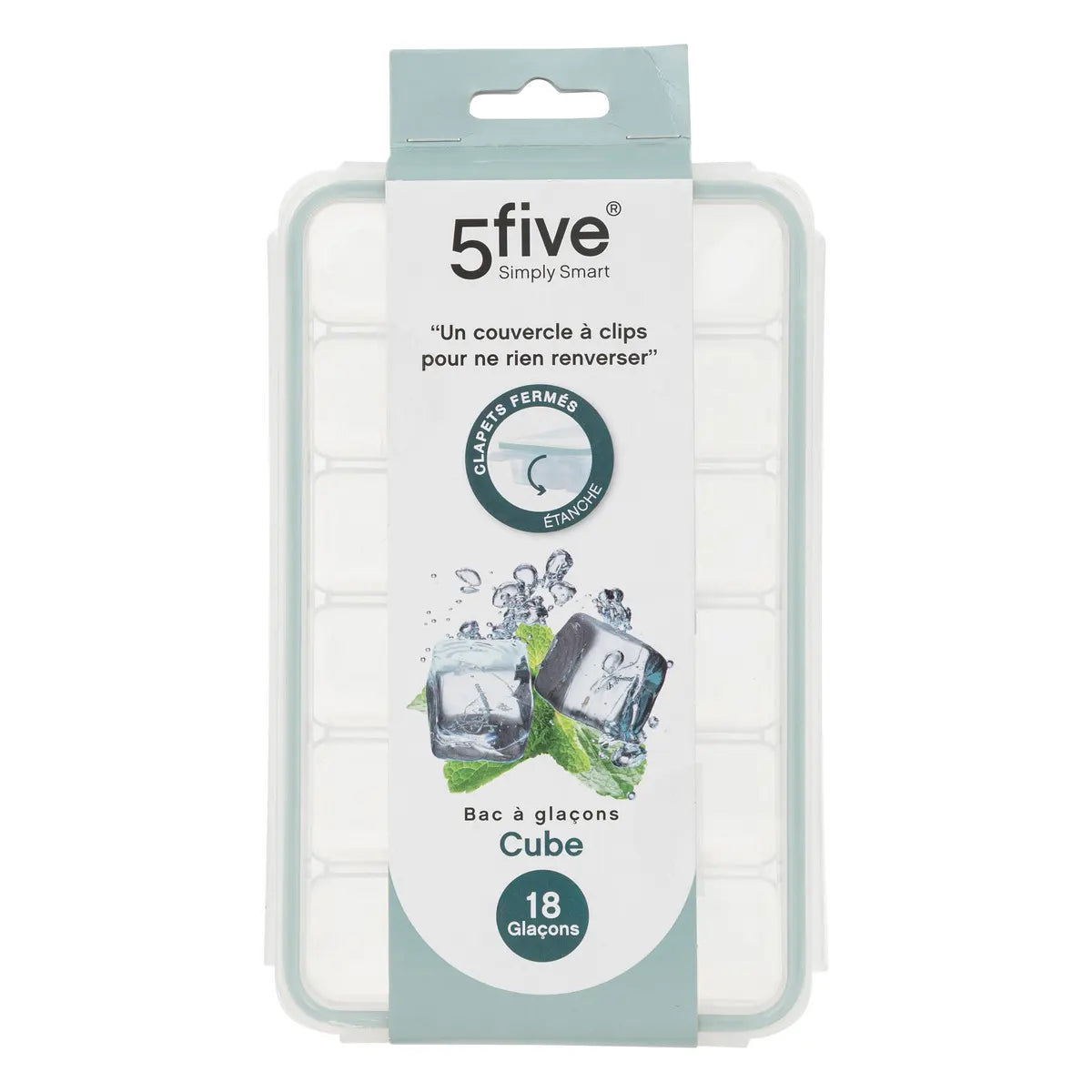 Molde 18 Cubos Hielo con Tapa 5 five 1 un