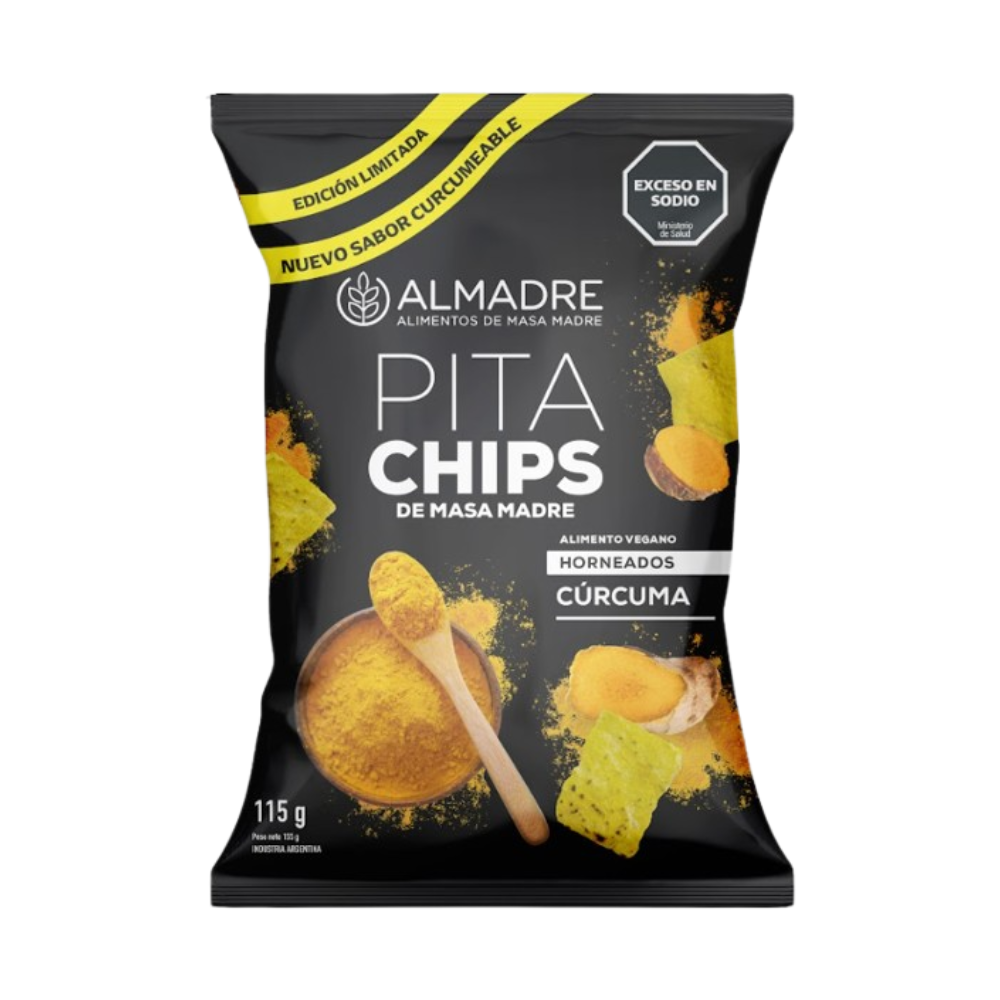 Pita Chips Cúrcuma Almadre 115 g