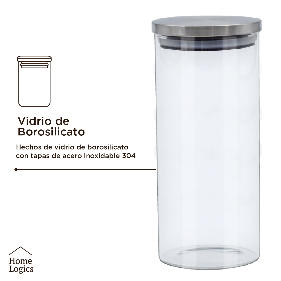 Set 5 Contenedores Herméticos Almacenamiento Home Logics 1 un