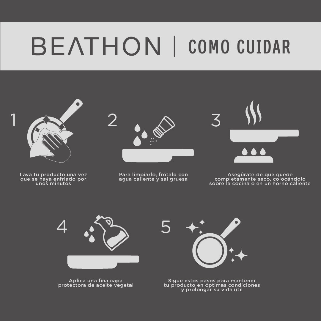 Plancha Reversible Curada Hierro Forjado Beathon 1 un