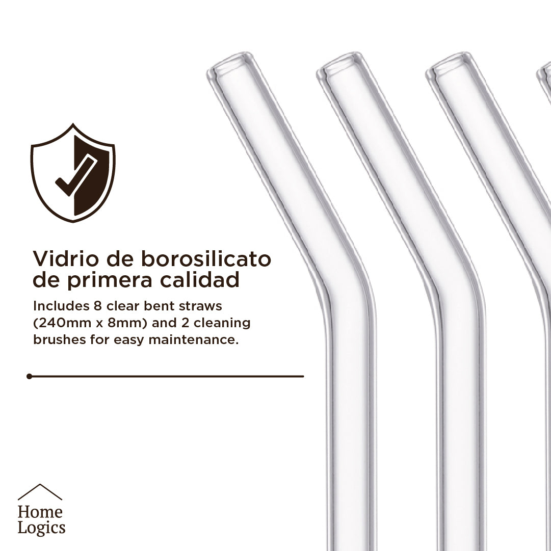 Set 6 Bombillas Vidrio Reutilizables Home Logics 1 un