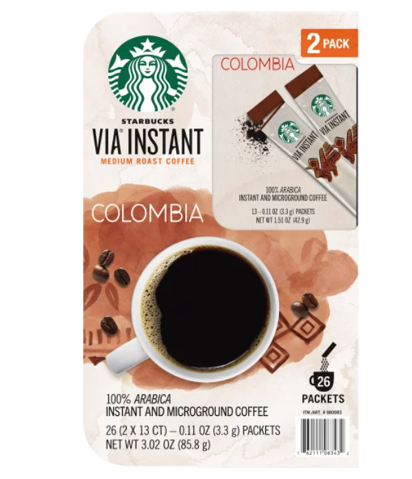 Café Via Instantáneo Colombia Starbucks 26 un