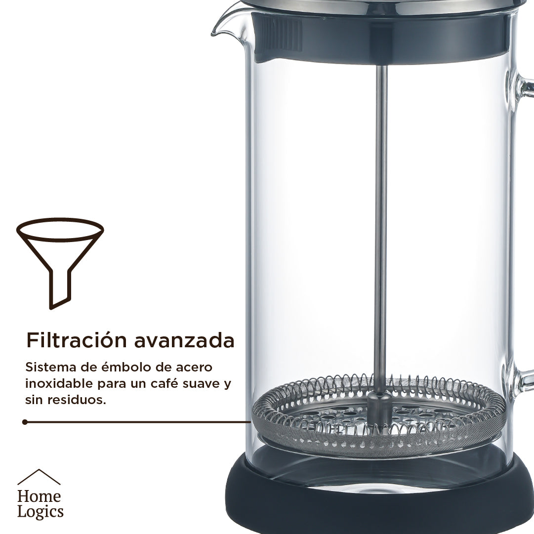 Cafetera Prensa Francesa Single Glass 1 L Home Logics 1 un