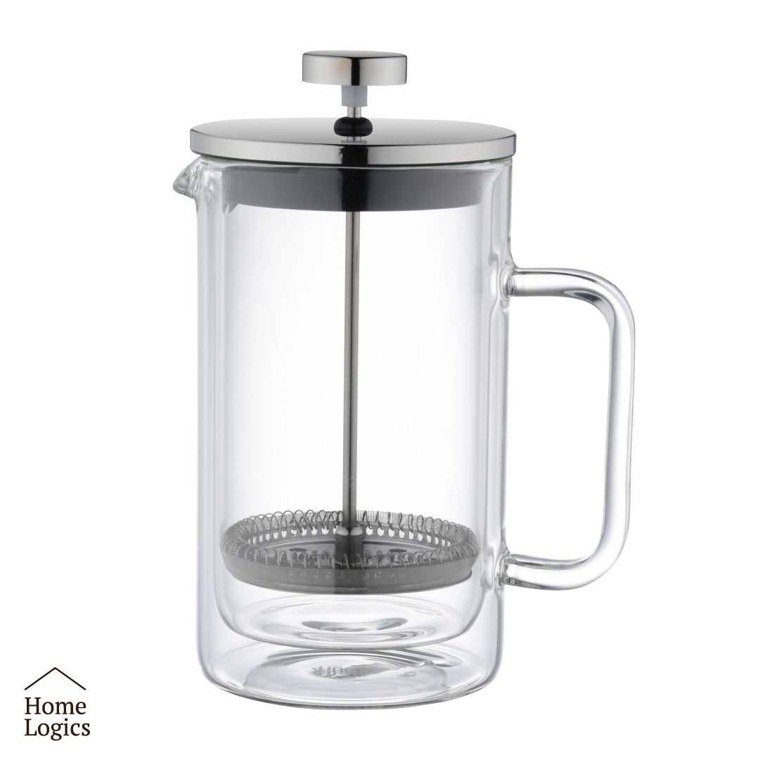 Cafetera Prensa Francesa Vidrio Doble Pared 600 ml Home Logics 1 un