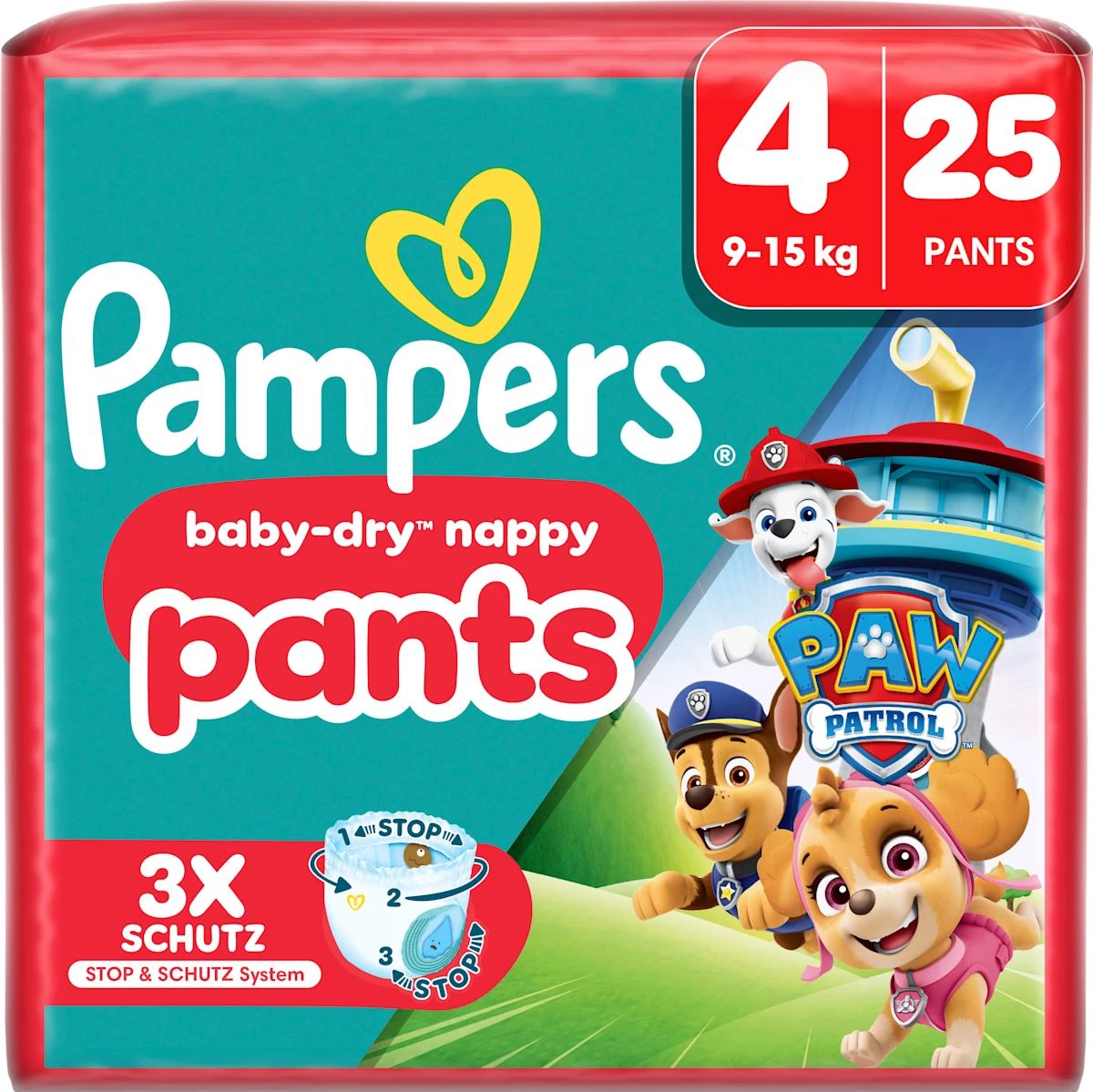 Pañales Baby Dry Pull-Ups S4 Paw Patrol Pampers 25 un