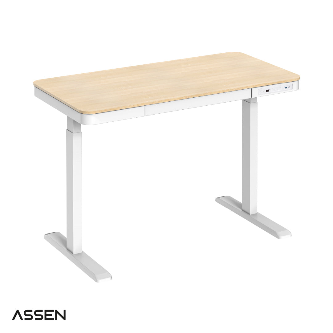 Escritorio Altura Regulable Base Blanca Pro Series 118x60cm Assen 1 un