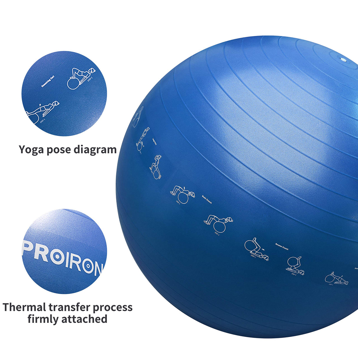 Balón Yoga 65 cm Light Blue Proiron 1 un