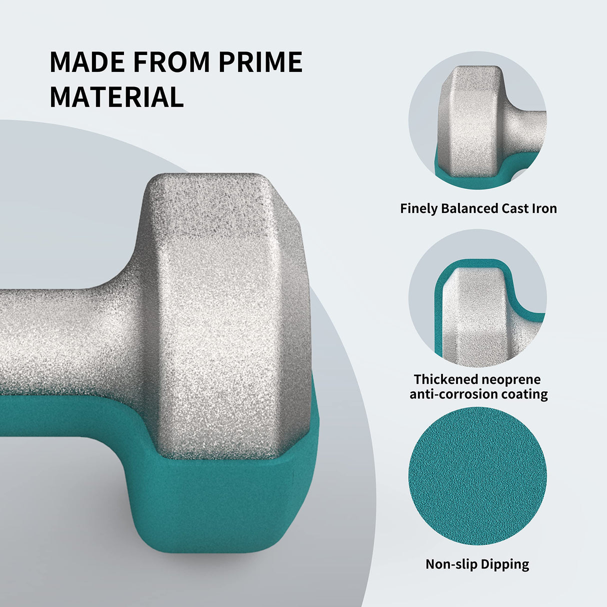 Set de 2 Mancuernas Neoprene Dumbbell 3 kg Proiron 1 un