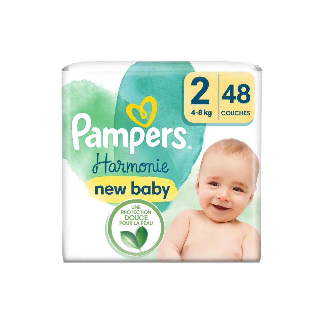 Pañales Harmonie S2 Pampers 48 un