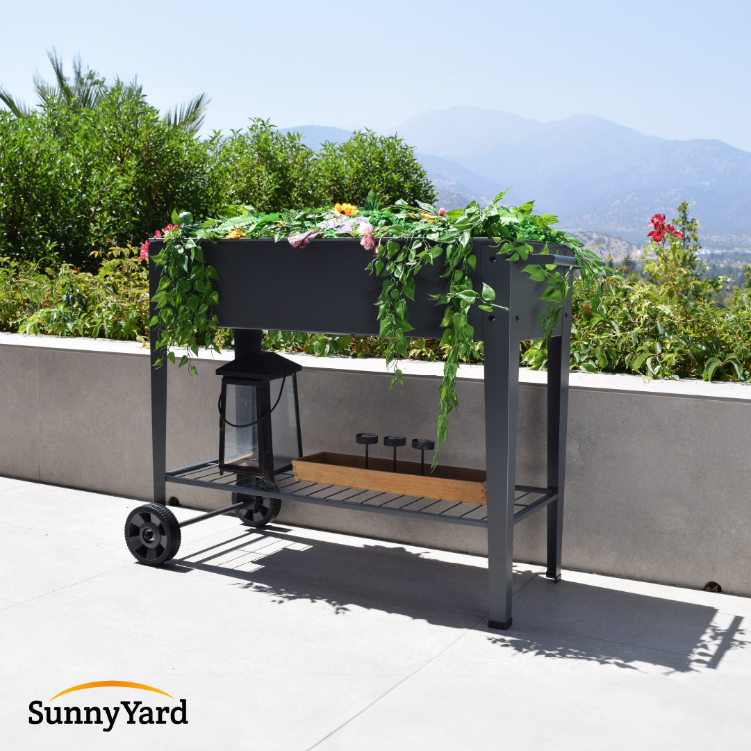 Jardinera de Metal con Ruedas SunnyYard 1 un