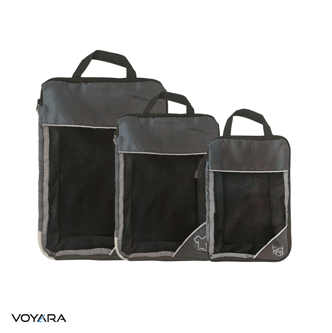 Set 3 Organizadores de Equipaje Gris Voyara 1 un