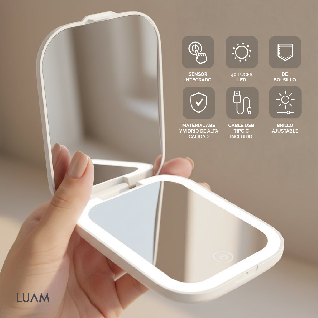 Espejo Compacto Rectangular Led Luam 1 un