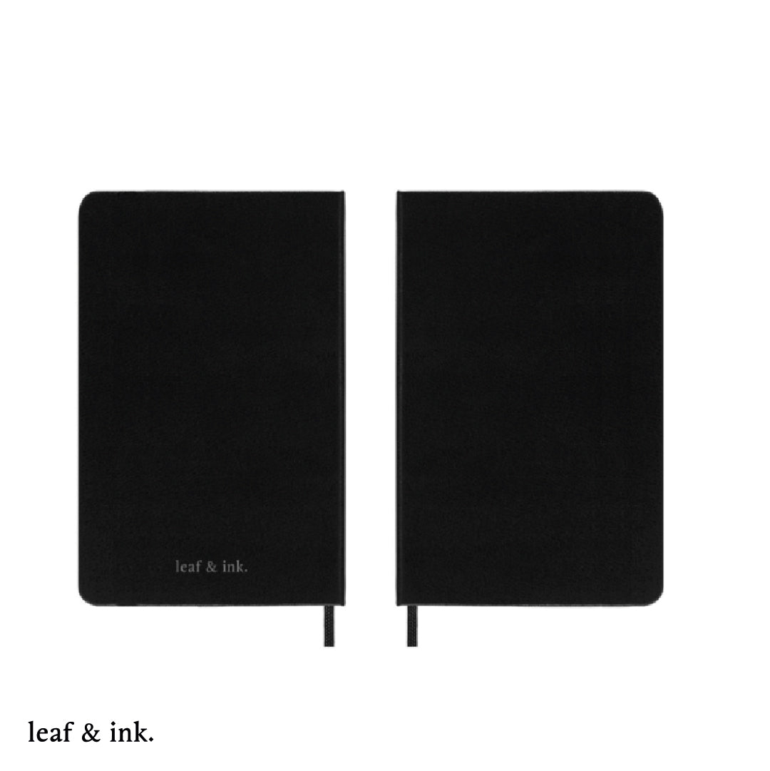 Libreta Black Eco Leather 100 Hojas Leaf & Ink 1 un
