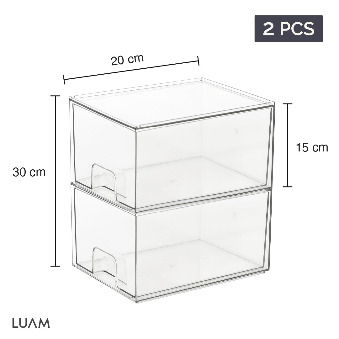 Set 2 Cajones Almacenamiento 20 x 15 cm Luam 1 un