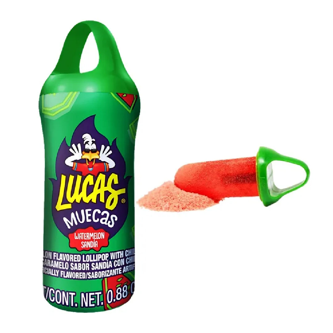 Chupete de Caramelo Sandía Lucas Muecas 10 un x 24 g