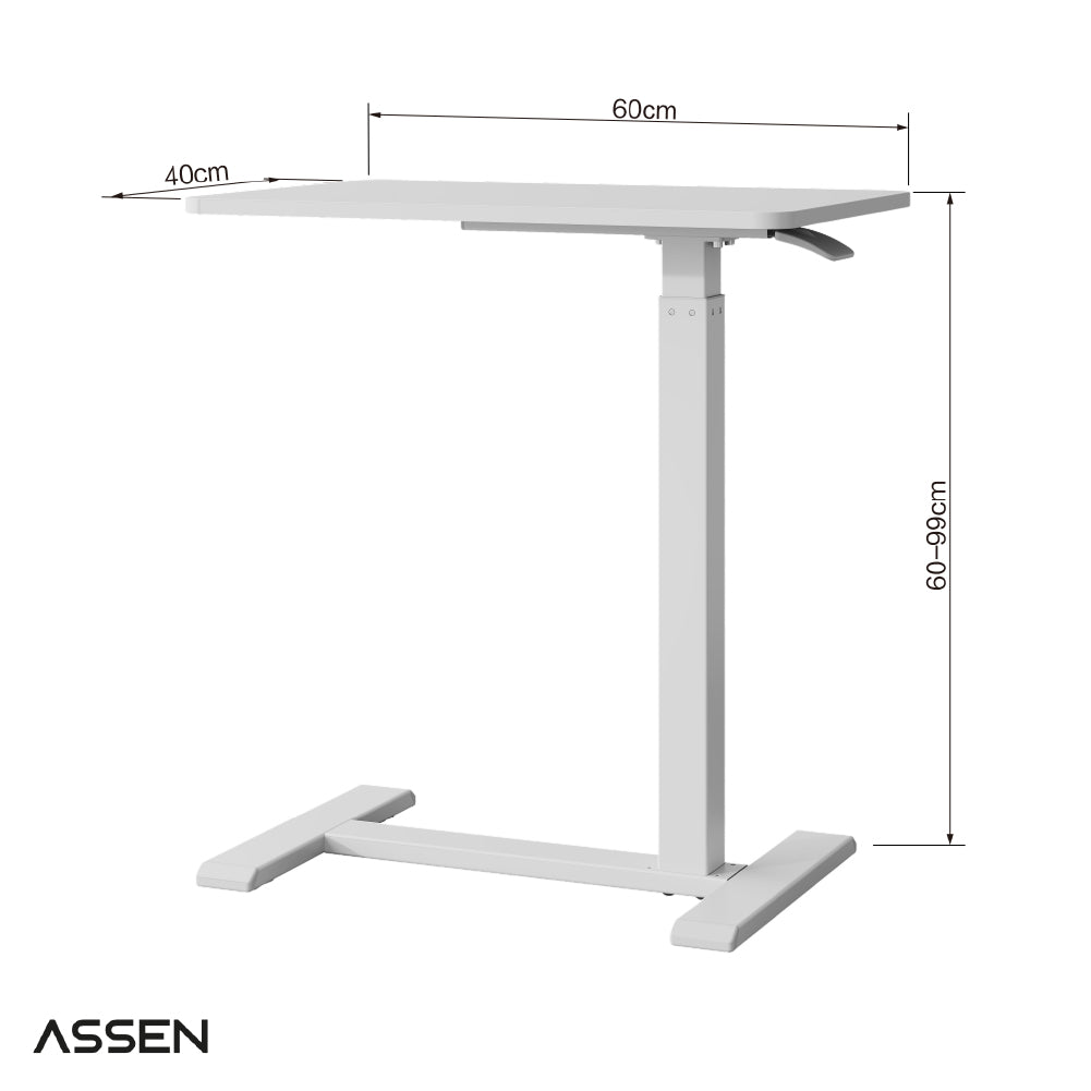 Mesa Lateral de Altura Regulable White Assen 1 un
