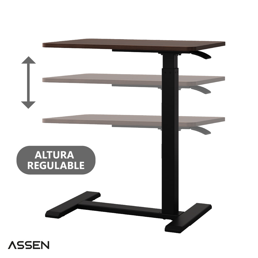 Mesa Lateral de Altura Regulable Black Base Assen 1 un