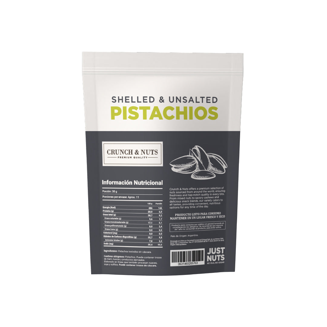 Pistachos Tostados Con Sal Sin Cáscara Crunch & Nuts 350 g