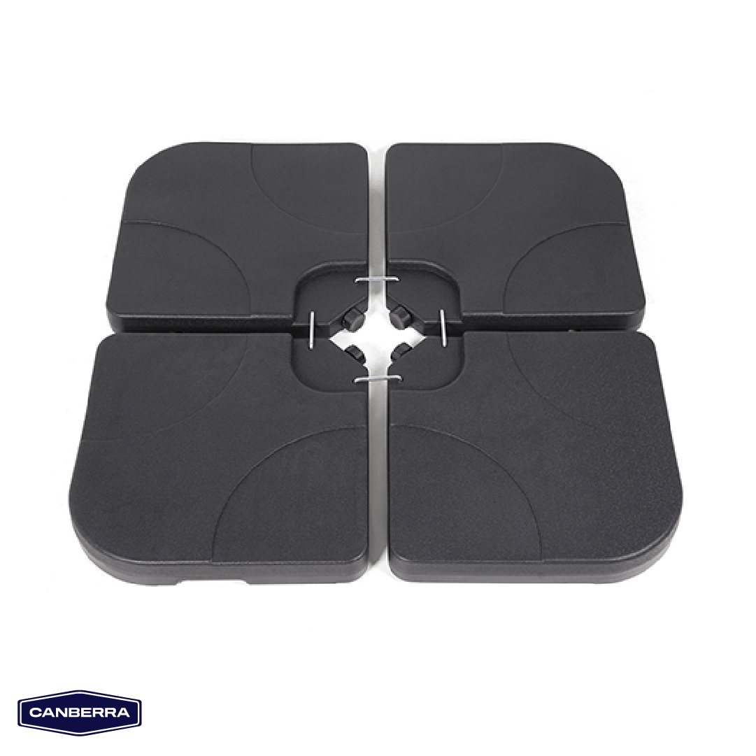 Base Plástica Rellenable Cuadrada Para Quitasol 4 x 15 Litros Canberra 1 un