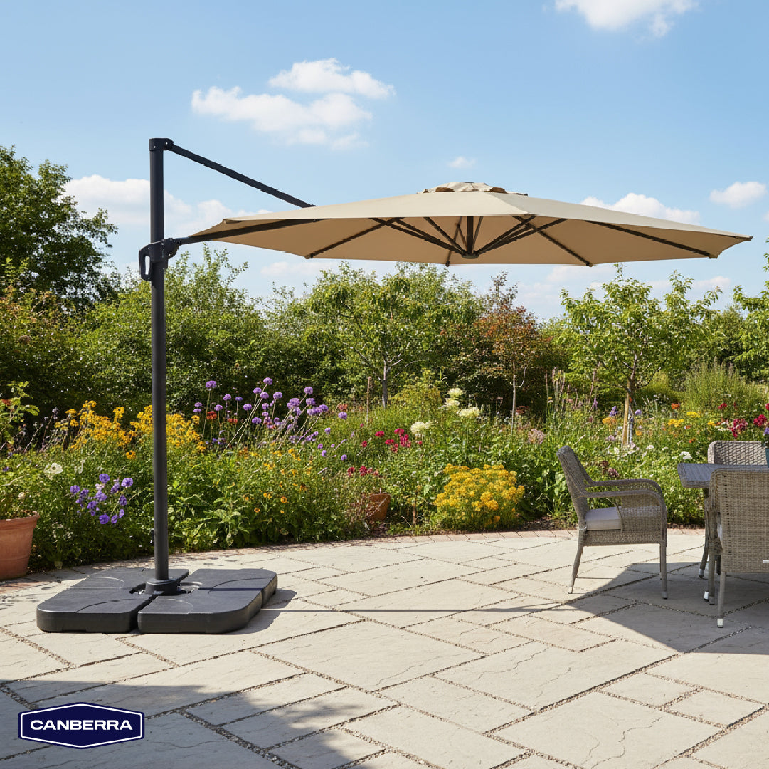 Set Quitasol de Terraza Toscana 3M Canberra 1 un con Base Plástica