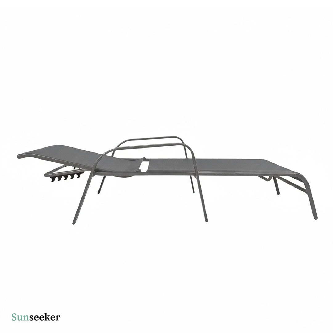 Reposera Acero Reposabrazos 198 x 67 x 52 cm Cool Gray Sunseeker 1 un