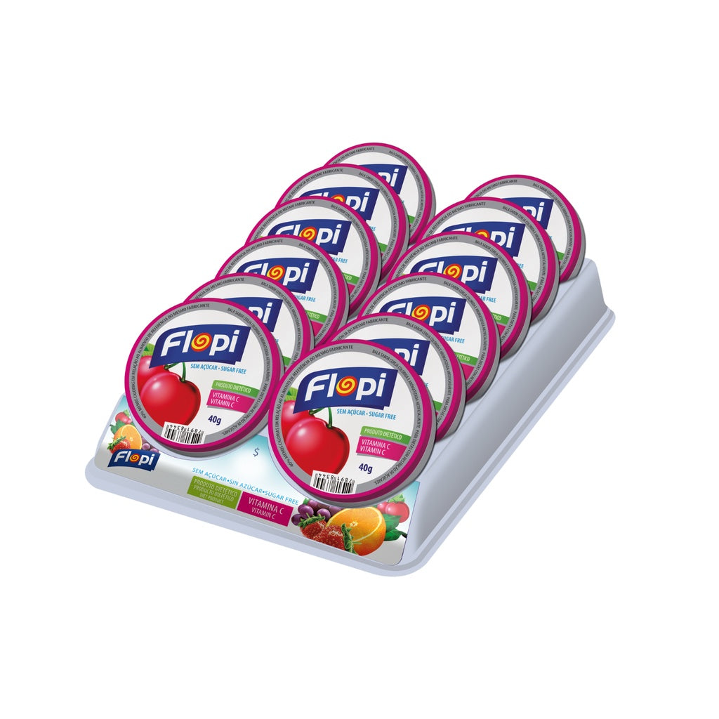 Caramelo sin Azúcar Cereza Flopi 12 x 40 g