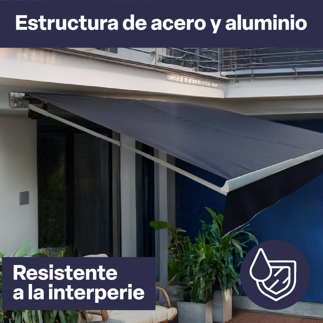 Toldo Retráctil 4 x 2.5 m Gray Canberra