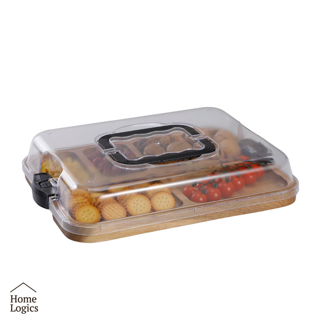 Tabla Aperitivo Portátil con Tapa Acacia Home Logics 1 un
