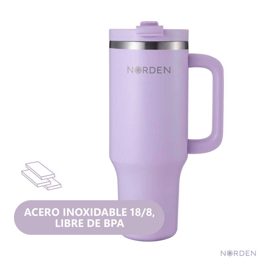 Botella Térmica Tumbler Leak-Proof Violet Mist 1200 ml Norden 1 un