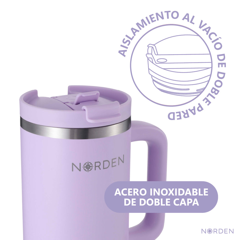 Botella Térmica Tumbler Leak-Proof Violet Mist 1200 ml Norden 1 un