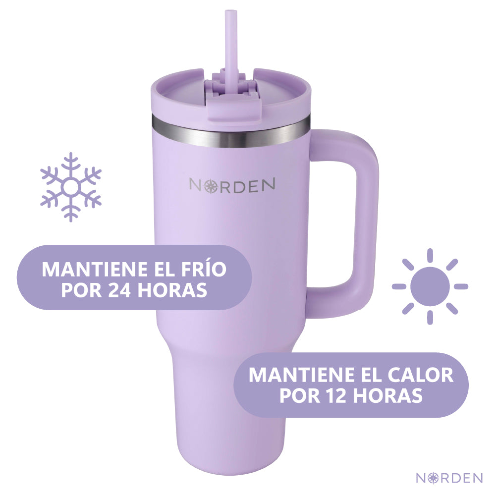Botella Térmica Tumbler Leak-Proof Violet Mist 1200 ml Norden 1 un