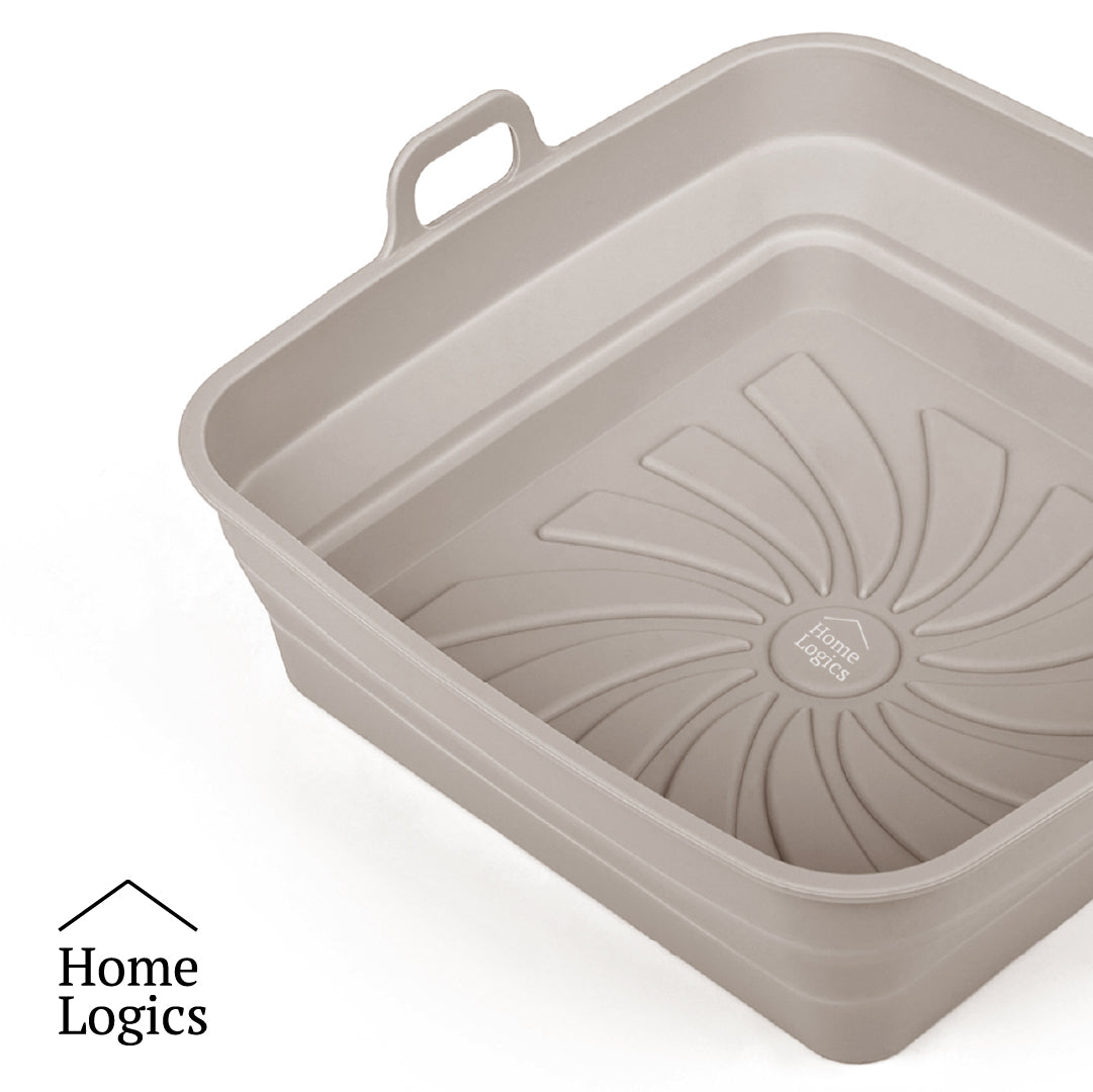 Set 2 Moldes Silicona Air Fryer Cuadrados 21 cm Home Logics 1 un