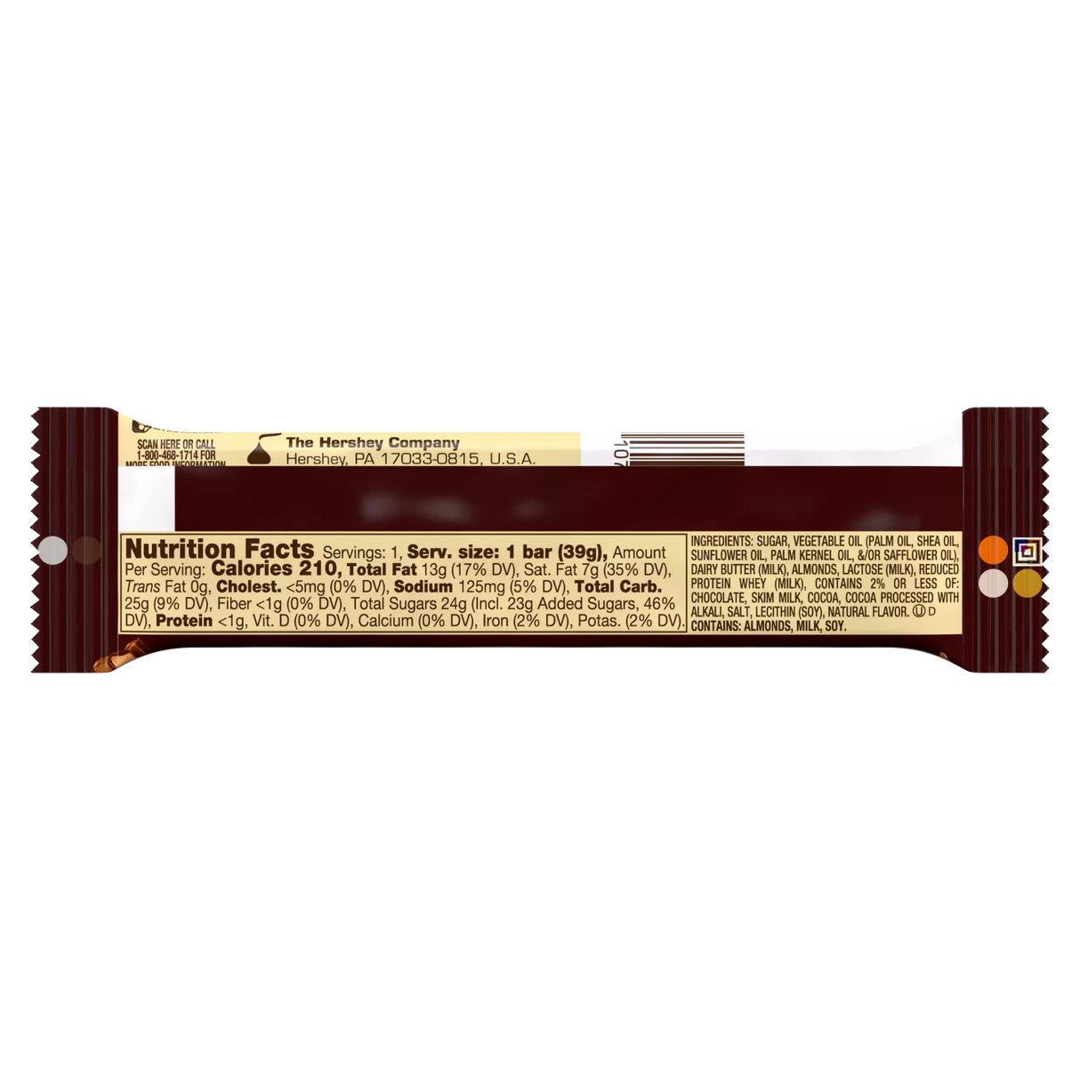 Barrita de Chocolate Heath Hershey's 18 x 39 g