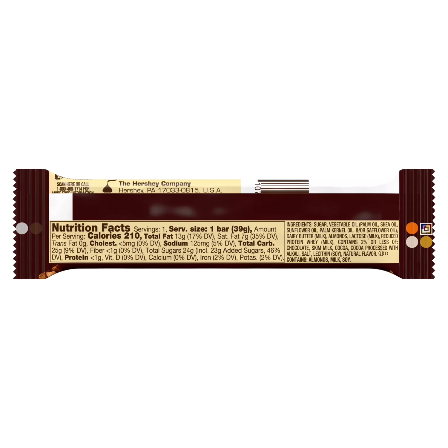 Barrita de Chocolate Heath Hershey's 18 x 39 g