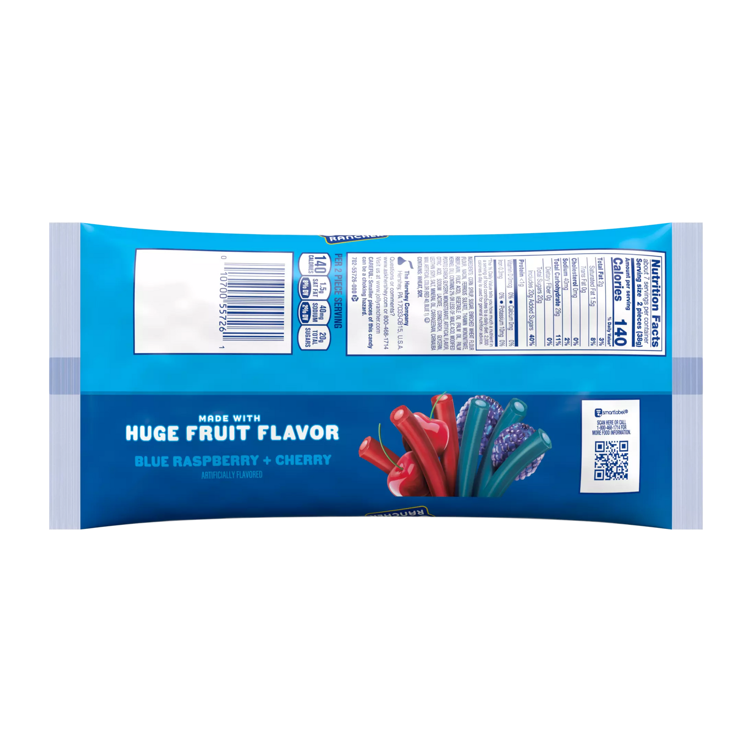Masticables Ropes Frambuesa Azul Cereza Jolly Rancher 283 g