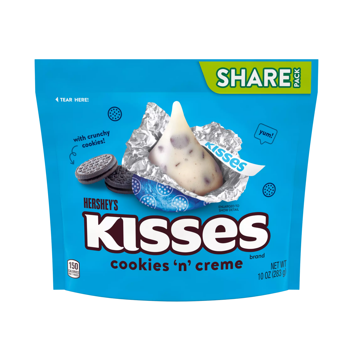 Chocolates Cookies n Creme Kisses Hershey's 283 g