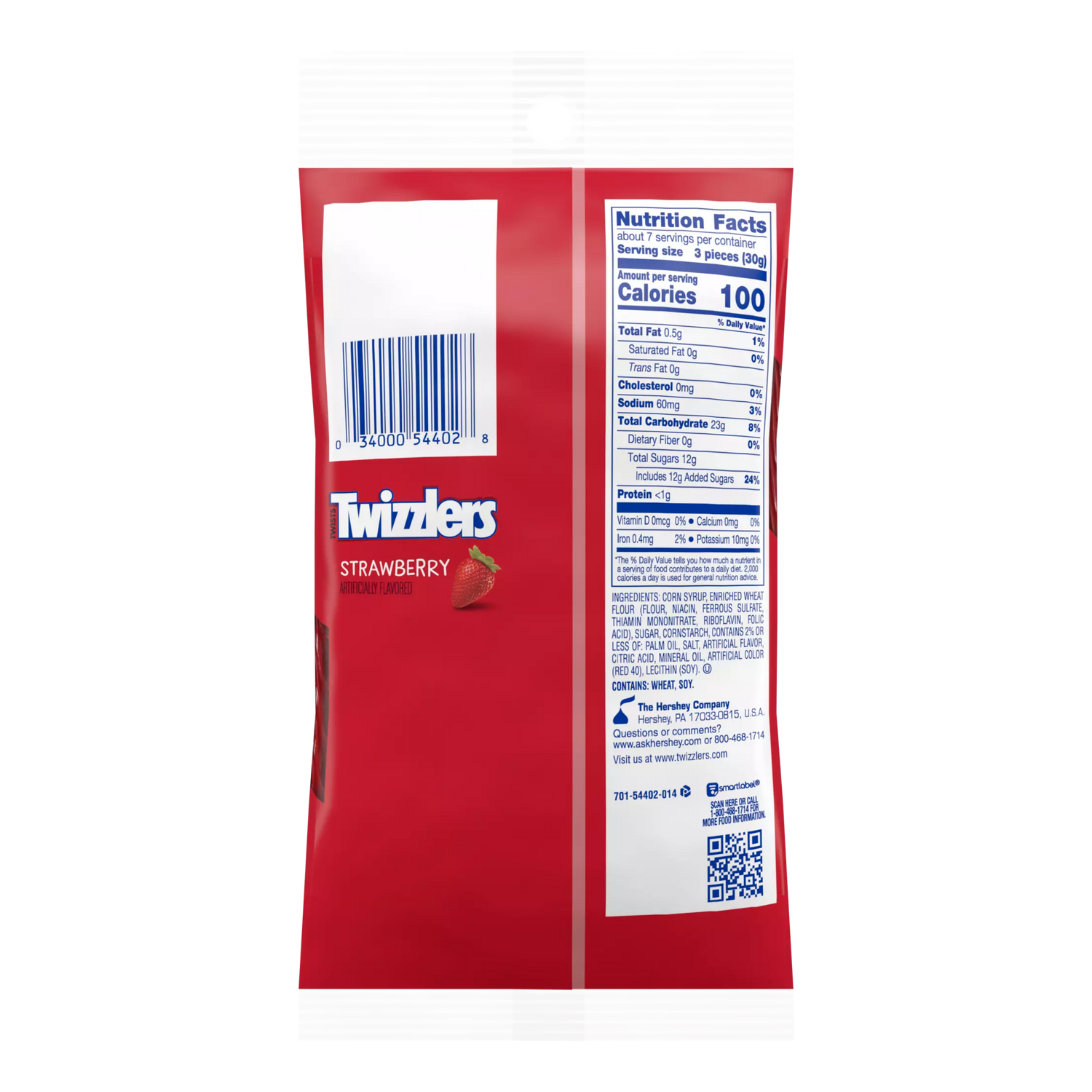 Gomitas Twists Frutilla Twizzlers 198 g