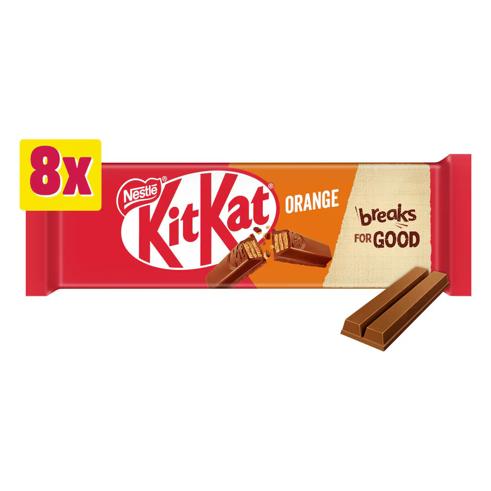 Chocolate Naranja 2 Fingers 8 Pack Kit Kat 165,6 g