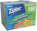 Bolsas Plásticas Sandwich 16 x 15 cm Ziploc Pack 4 x 145 un